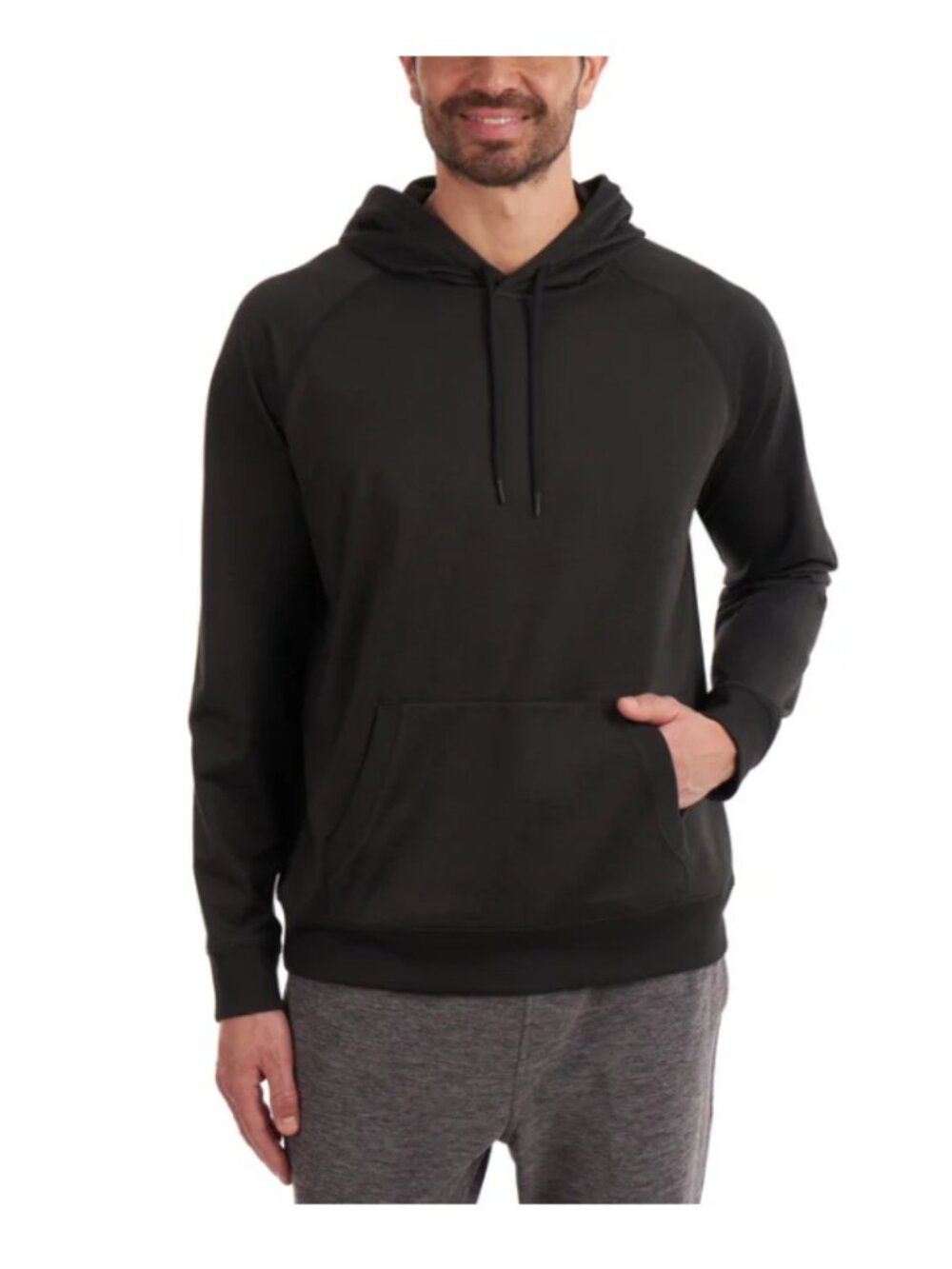 Kirkland Signature Men's Active Pullover Hoodie Regular Fit UPF 50+ Black Size L